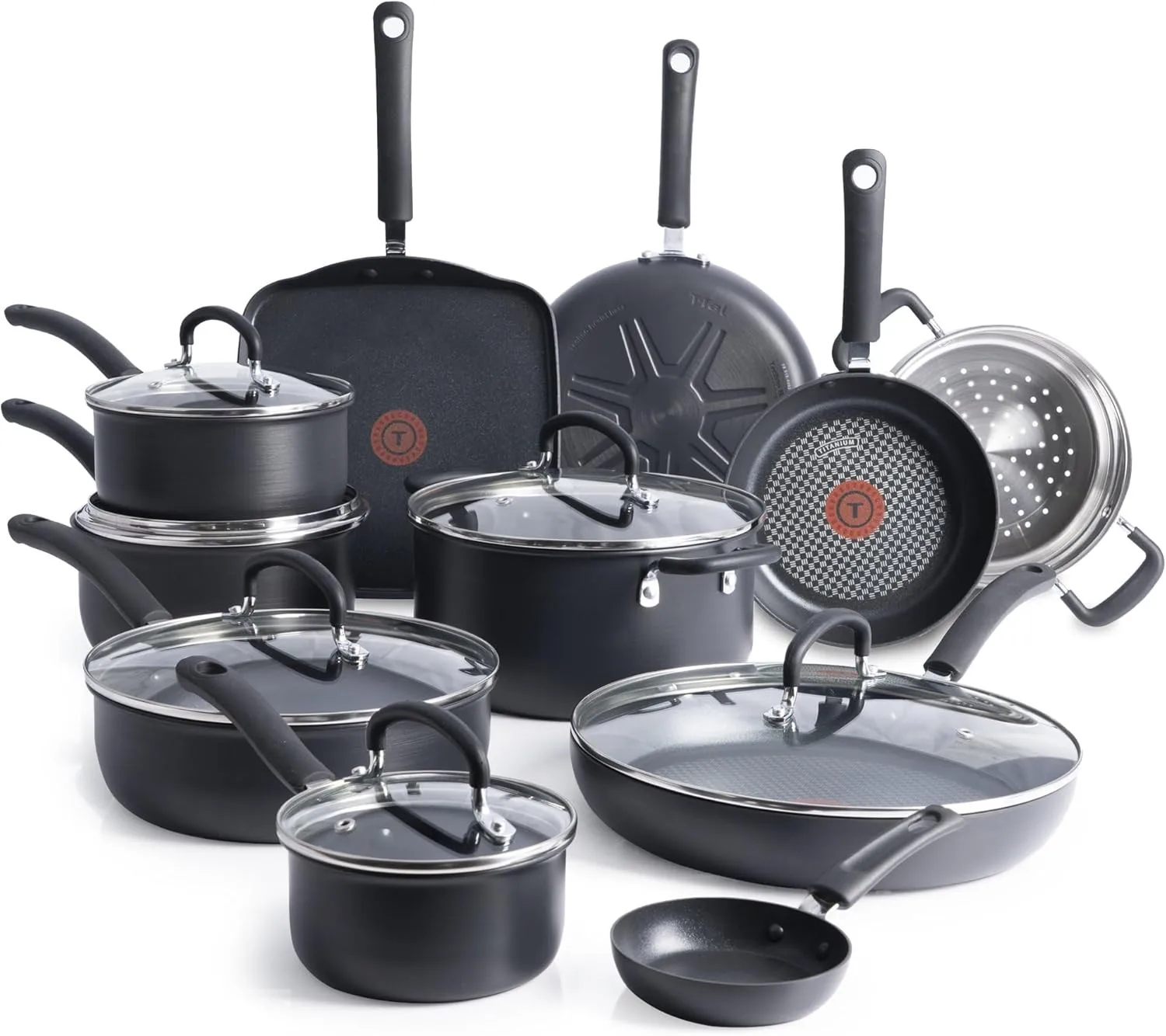 Anodized Nonstick Pots and Pans Set 17 Piece, Nonstick Cookware Se
Anodized Nonstick Pots and Pans Set 17 Piece, Nonstick Cookware Se