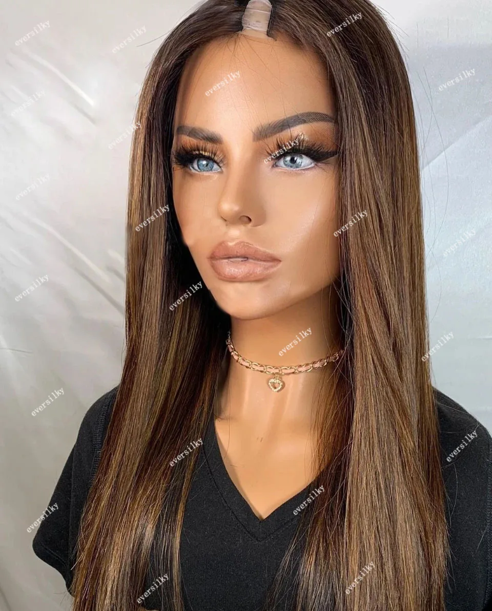Highlight Chestnut Brown V Part Wig Remy 100% Human Hair Bone Straight Chocolate Brown U Shape Half Wigs Full End 30' 250density
Highlight Chestnut Brown V Part Wig Remy 100% Human Hair Bone Straight Chocolate Brown U Shape Half Wigs Full End 30' 250density