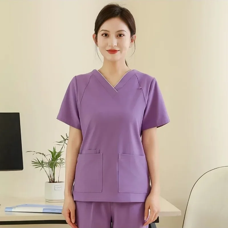 Thin Short Sleeve Quick Drying Nurse Beauty Salon Doctor Nurse Clothes Long Sleeve Hand Washing Clothes Women's Brush Clothes
Thin Short Sleeve Quick Drying Nurse Beauty Salon Doctor Nurse Clothes Long Sleeve Hand Washing Clothes Women's Brush Clothes