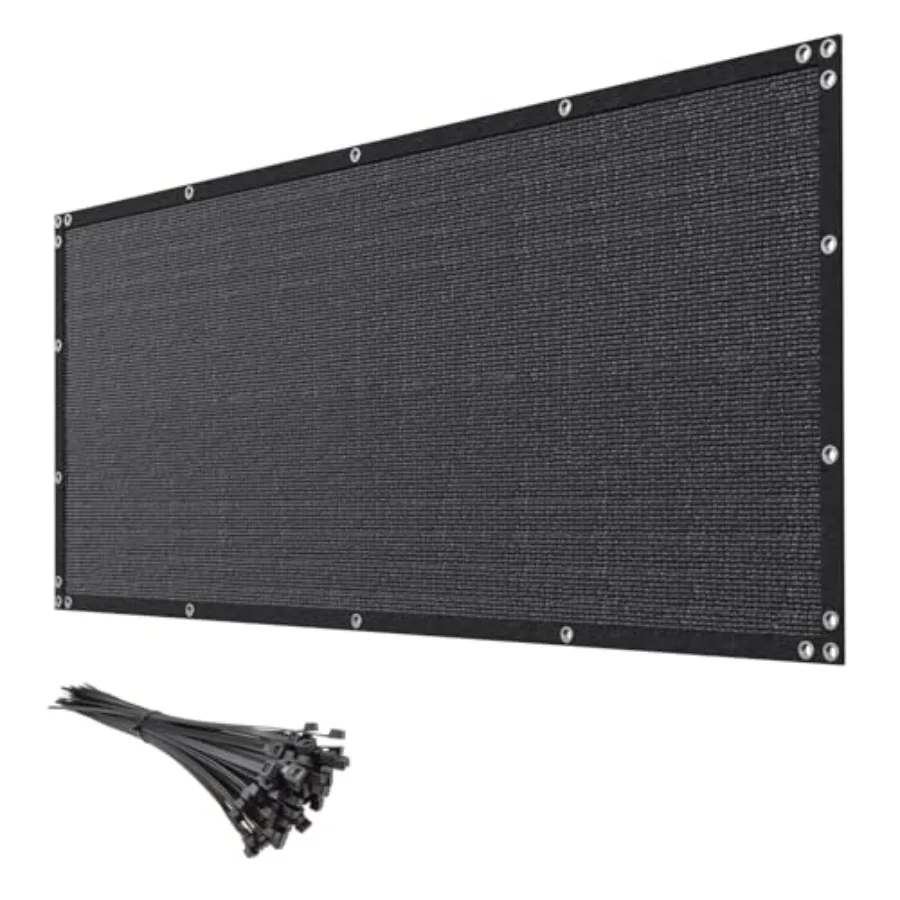 5Feet x 100Feet Black Privacy Screen Fence 90% Blockage Heavy Duty Fencing Mesh Shade Net Cover for Outdoor Wall Garden Backyar
5Feet x 100Feet Black Privacy Screen Fence 90% Blockage Heavy Duty Fencing Mesh Shade Net Cover for Outdoor Wall Garden Backyar