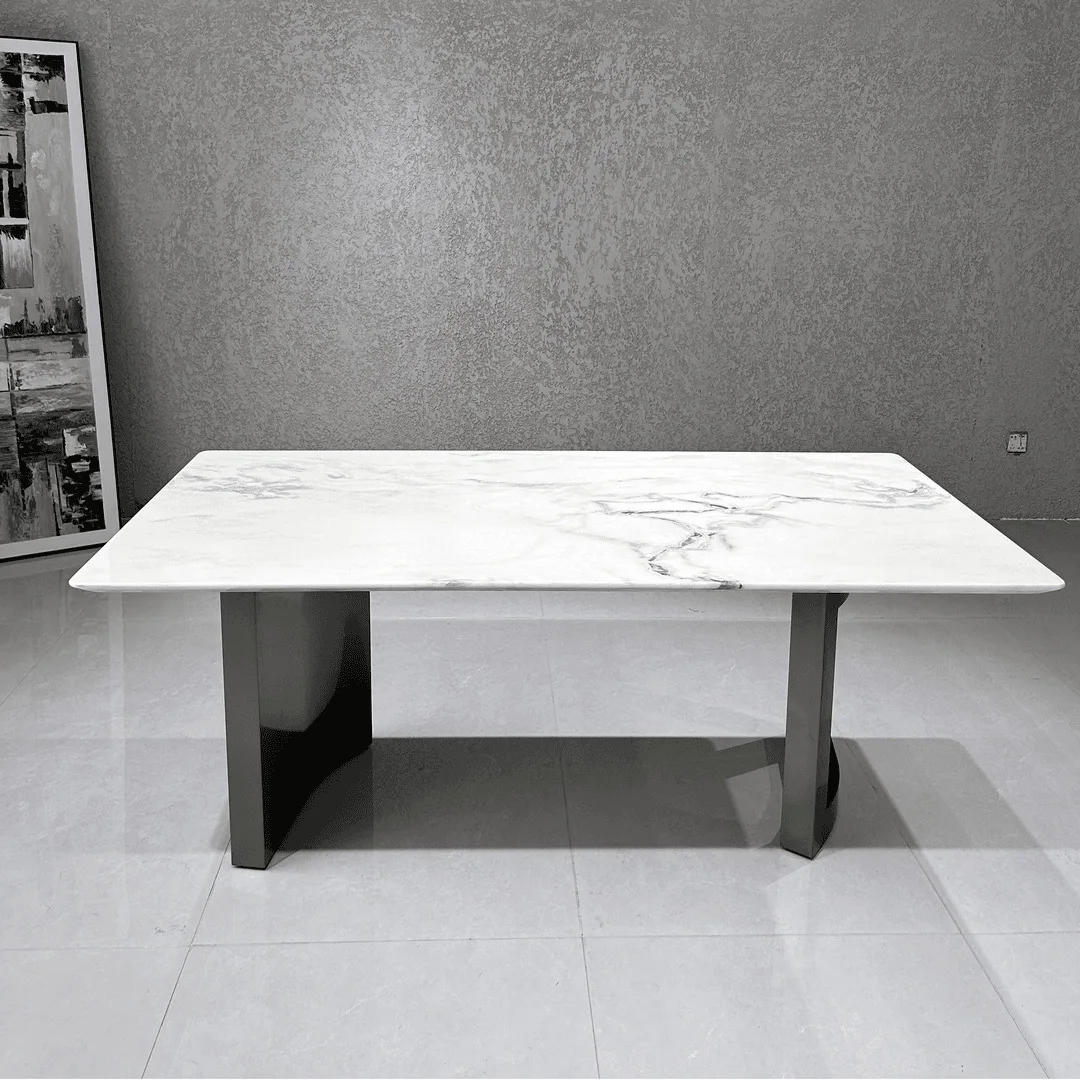 Современный простой обеденный стол высокого класса из чистого натурального мрамора
Современный простой обеденный стол высокого класса из чистого натурального мрамора
