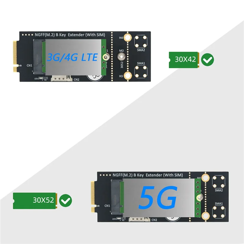 Classic-M.2(NGFF) Key B Adapter With SIM Slot For 3G/4G/5G Module Supports NANO SIM Card And 3042/3052 Type M.2 Key B Card Size
Classic-M.2(NGFF) Key B Adapter With SIM Slot For 3G/4G/5G Module Supports NANO SIM Card And 3042/3052 Type M.2 Key B Card Size