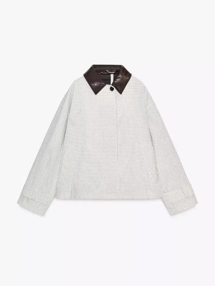 Casual Sle ort Length Long Sve Leather Collar Patchwork Women's Windbreaker Autumn New Arrival 2025 Loose Fit Striped ...
Casual Sle ort Length Long Sve Leather Collar Patchwork Women's Windbreaker Autumn New Arrival 2025 Loose Fit Striped ...