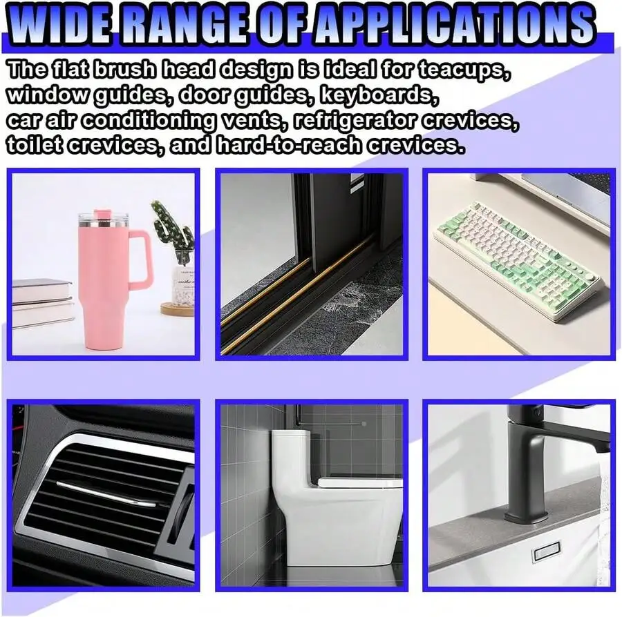 Disposable Flat Head Crevice Cleaning Brush For Car Vents, Keyboard, Toilet, Refrigerator And Hard To Reach Spaces
Disposable Flat Head Crevice Cleaning Brush For Car Vents, Keyboard, Toilet, Refrigerator And Hard To Reach Spaces