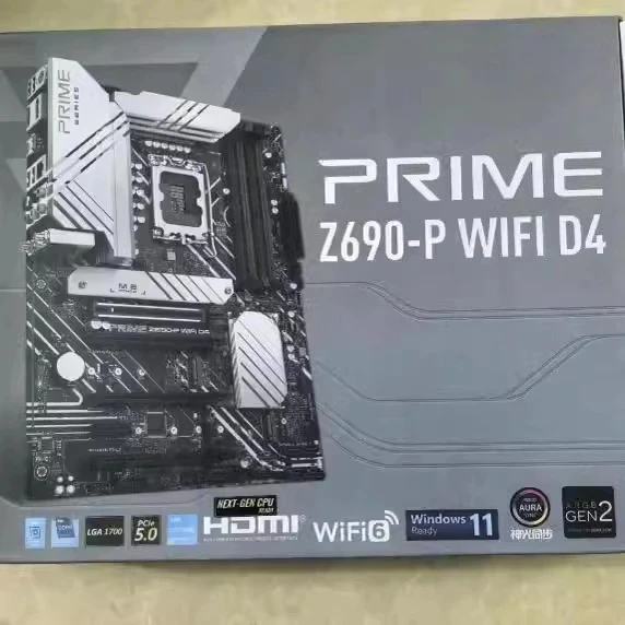 Boxed for ASUS PRIME Z690-P D4 WIFI supports 12 13 14 generation CPU main board
Boxed for ASUS PRIME Z690-P D4 WIFI supports 12 13 14 generation CPU main board