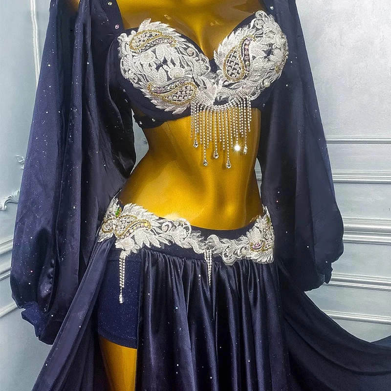 White Patterned Flared Sleeves, American Samba Women's Adult Stage Professional Clothing Belly Dance Dress With High-end
White Patterned Flared Sleeves, American Samba Women's Adult Stage Professional Clothing Belly Dance Dress With High-end
