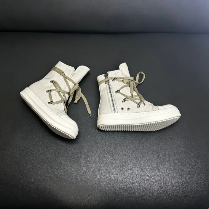 Beige Canvas High Top Sneakers Outdoor Luxury Design Men's Zipper Boot Casual Ankle Boots Women's Lace-Up Shoes
Beige Canvas High Top Sneakers Outdoor Luxury Design Men's Zipper Boot Casual Ankle Boots Women's Lace-Up Shoes