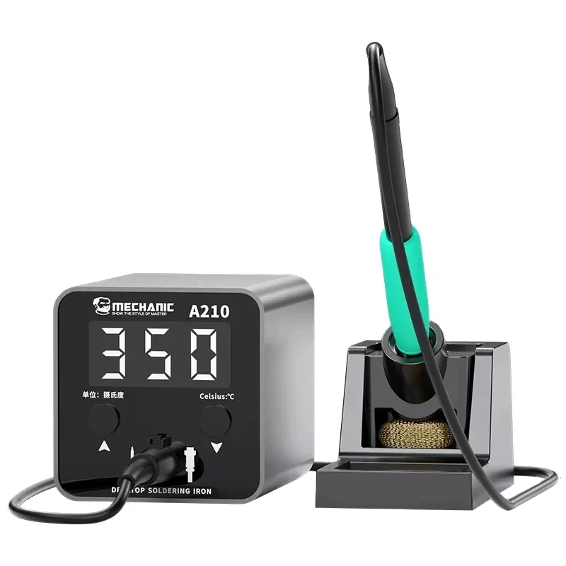 MECHANIC A210 Desktop Portable Soldering Station Mini Soldering Iron Precision Temperature Control Short Circuit Protect
MECHANIC A210 Desktop Portable Soldering Station Mini Soldering Iron Precision Temperature Control Short Circuit Protect