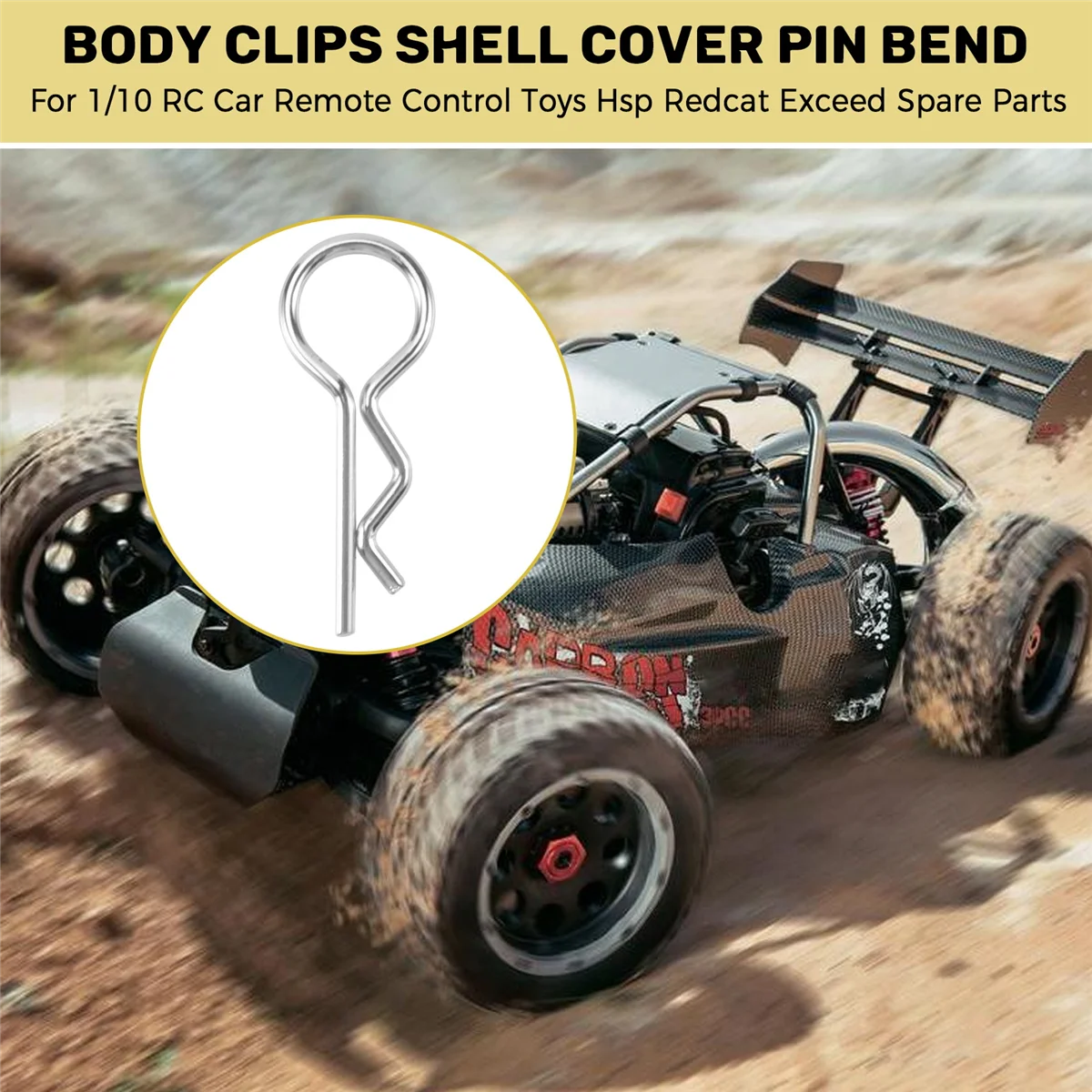 50Pcs Stainless Steel Body Clips Shell Cover Pin Bend for 1/10 RC Car Remote Control Toys Hsp Redcat Exceed Spare PartsJAS
50Pcs Stainless Steel Body Clips Shell Cover Pin Bend for 1/10 RC Car Remote Control Toys Hsp Redcat Exceed Spare PartsJAS