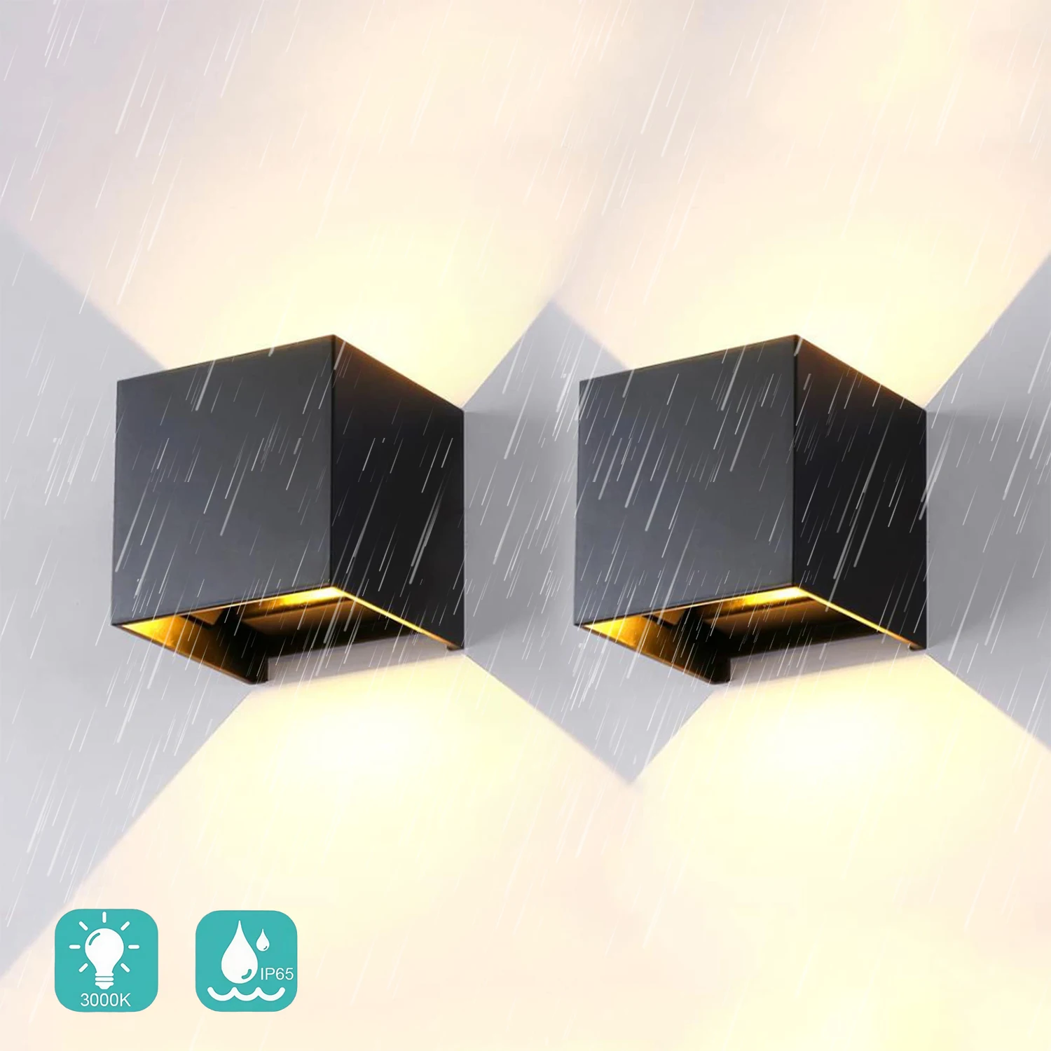 2 Pack LED Outdoor Wall Lights, Exterior/Interior Up and Down Lights IP65 Waterproof Porch Wall Sconces, 12W 3000K Warm Lights
2 Pack LED Outdoor Wall Lights, Exterior/Interior Up and Down Lights IP65 Waterproof Porch Wall Sconces, 12W 3000K Warm Lights