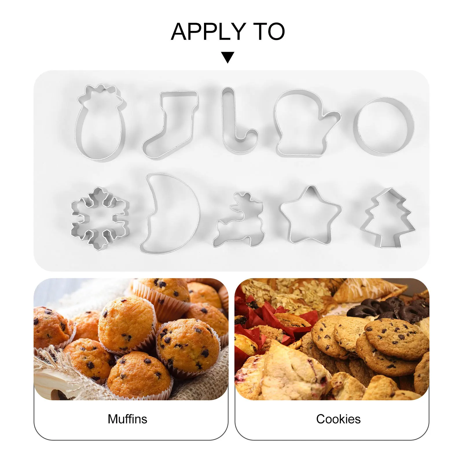 10Pcs Christmas Cookie Cutters Easy Release Non-Stick DIY Holiday Biscuit Molds Baking Tools Christmas Cookie Cutter
10Pcs Christmas Cookie Cutters Easy Release Non-Stick DIY Holiday Biscuit Molds Baking Tools Christmas Cookie Cutter
