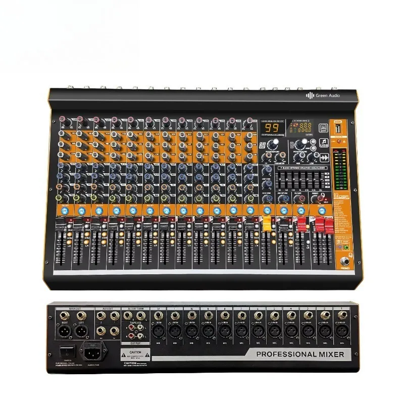 GAX-MV12 Professional 12 Channel Audio Mixer with 99 Reverberation Effect for Conference Stage Performance bar
GAX-MV12 Professional 12 Channel Audio Mixer with 99 Reverberation Effect for Conference Stage Performance bar