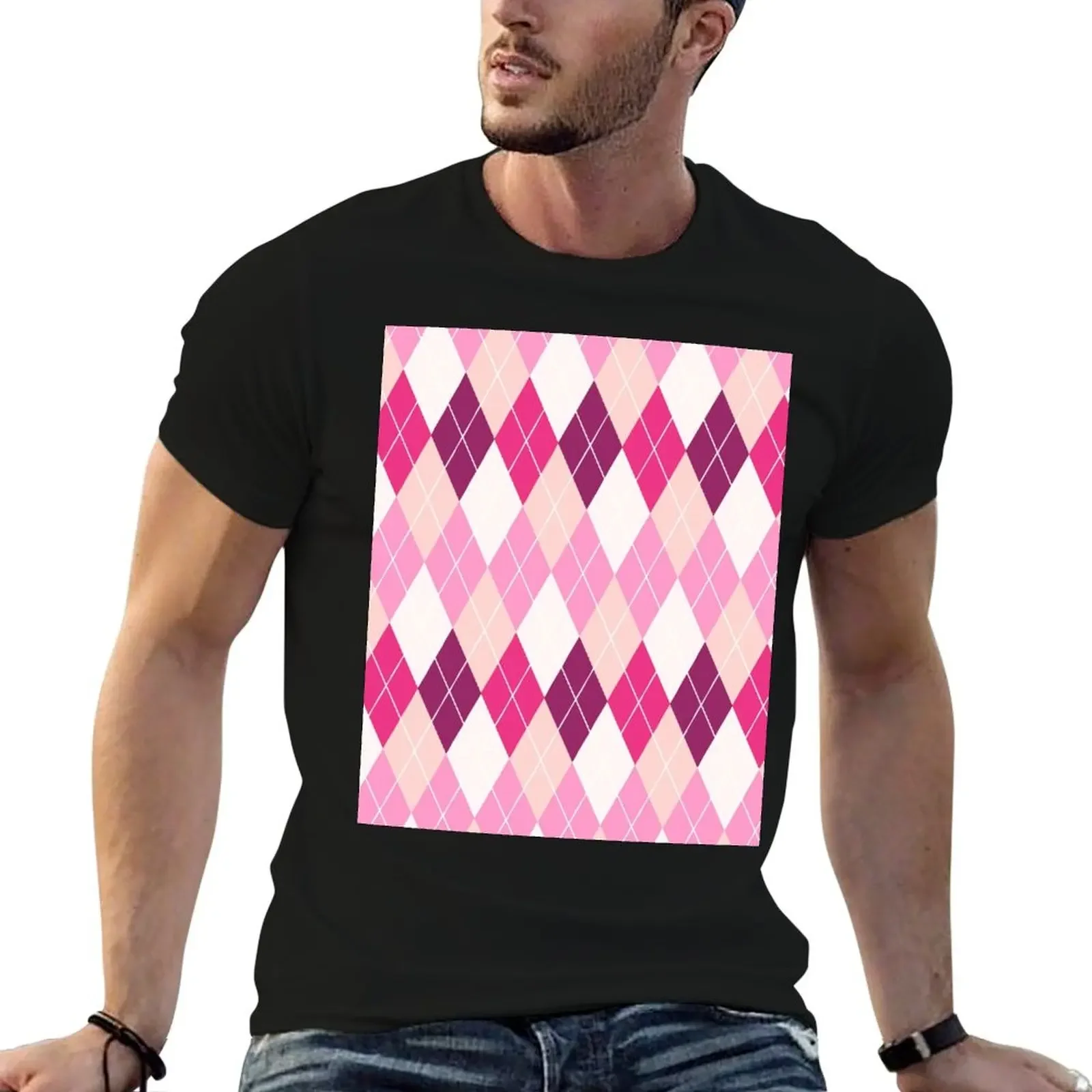 Pink and White Argyle Pattern T-Shirt vintage t shirts hippie clothes customizeds luxury clothing labubu t shirts for men cotton
Pink and White Argyle Pattern T-Shirt vintage t shirts hippie clothes customizeds luxury clothing labubu t shirts for men cotton