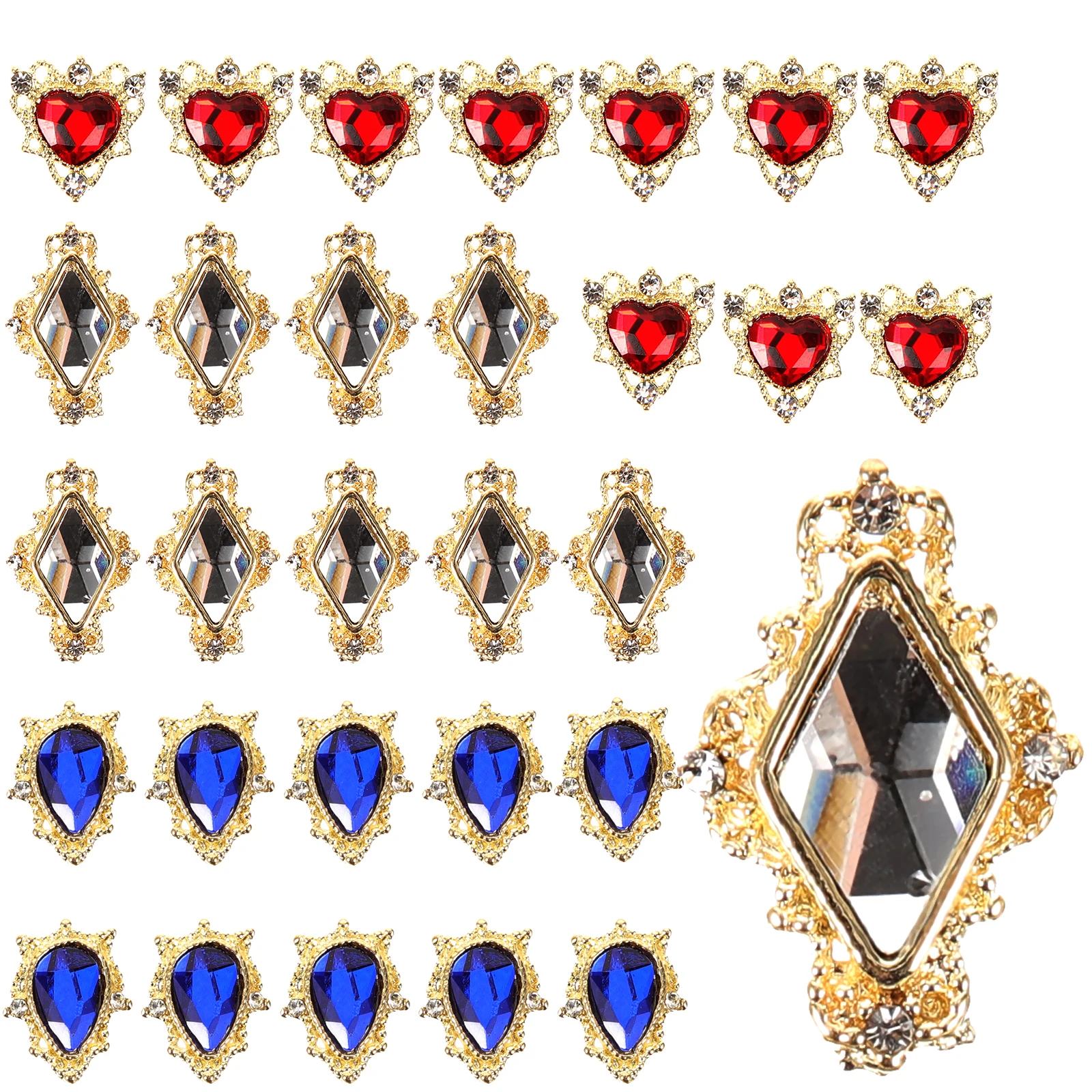 30 Pcs Heart Shaped Alloy Rhinestones Nail Decorations Women DIY Manicure Charms Bright Luster 01 HZ 09 HZ 18 Nail Gems Set
30 Pcs Heart Shaped Alloy Rhinestones Nail Decorations Women DIY Manicure Charms Bright Luster 01 HZ 09 HZ 18 Nail Gems Set