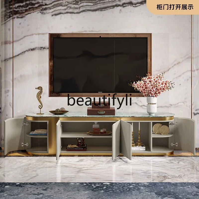 XZ1Light luxury TV cabinet marble living room post-modern Italian high-end floor cabinet coffee table combination
XZ1Light luxury TV cabinet marble living room post-modern Italian high-end floor cabinet coffee table combination
