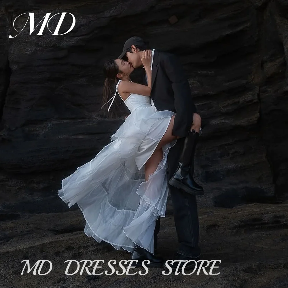 MD Elegant Spaghetti Strap Chiffon Wedding Dress High-Low Pleat Sleeveless Korea Photoshoot Bridal Gown Corset Customized 2025
MD Elegant Spaghetti Strap Chiffon Wedding Dress High-Low Pleat Sleeveless Korea Photoshoot Bridal Gown Corset Customized 2025