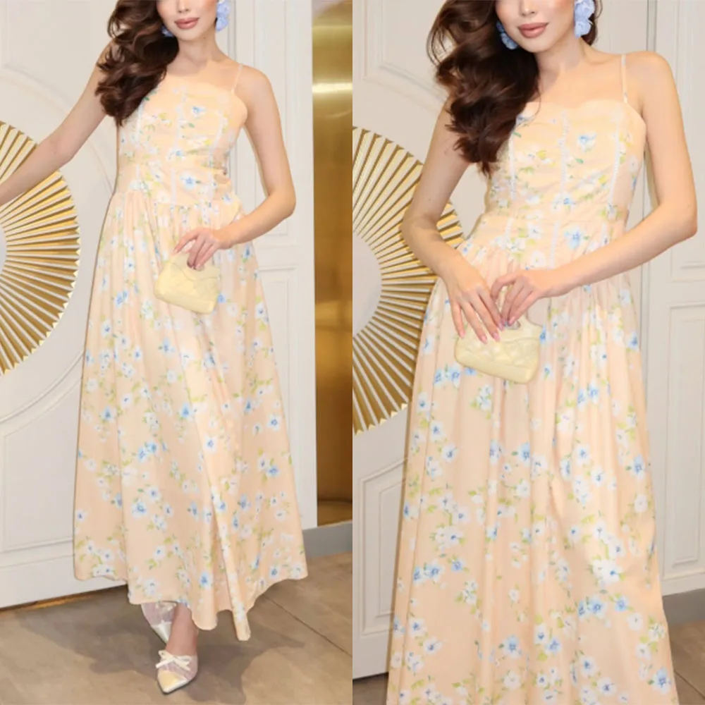 Customized Strapless Sleeveless A-line Ankle Length Thin Suspenders Elegant Dress Women for Wedding Party فساتين حفلات Vestidos
Customized Strapless Sleeveless A-line Ankle Length Thin Suspenders Elegant Dress Women for Wedding Party فساتين حفلات Vestidos