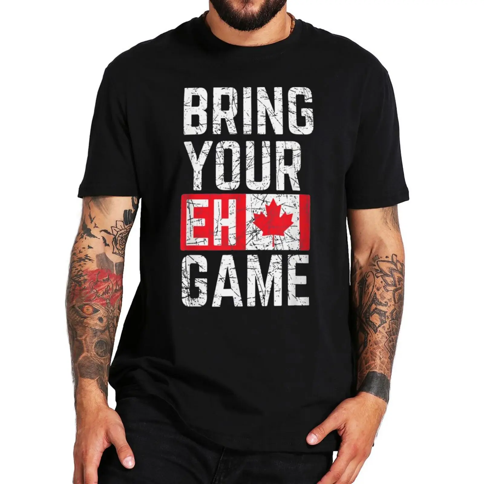 Bring Your Eh Game Canada T Shirt Funny Canadian Leaf Graphic Unisex Tshirt Gift For Women Men 100% Cotton
Bring Your Eh Game Canada T Shirt Funny Canadian Leaf Graphic Unisex Tshirt Gift For Women Men 100% Cotton
