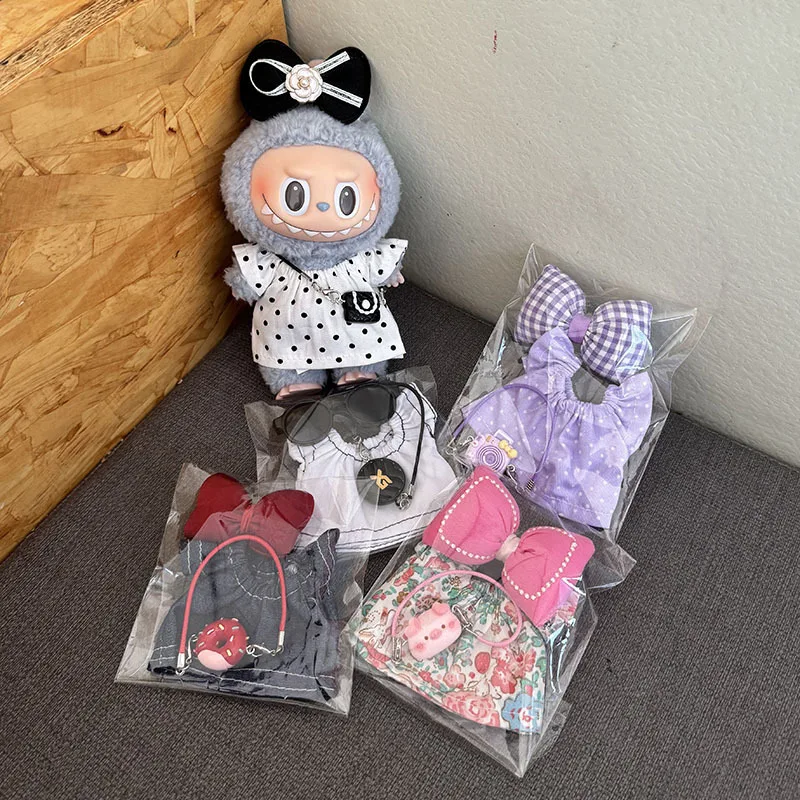 Clothes only) 17cmLabubu pendant baby dress skirt sweater overalls T-shirt sweater hat
Clothes only) 17cmLabubu pendant baby dress skirt sweater overalls T-shirt sweater hat