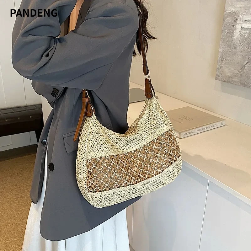Women Casual Versatile Single Shoulder Handbags Ladies Summer Beach Vacation Crossbody Bags Female Large Capacity Woven Bag New
Women Casual Versatile Single Shoulder Handbags Ladies Summer Beach Vacation Crossbody Bags Female Large Capacity Woven Bag New