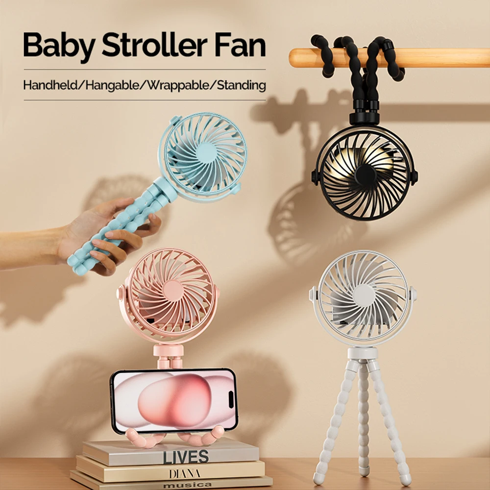 360° Rotating Flexible Handheld Clip Fan Portable Mini Fan Recharged for Strollers Cribs Car Seats Bicycles Treadmills Outdoor
360° Rotating Flexible Handheld Clip Fan Portable Mini Fan Recharged for Strollers Cribs Car Seats Bicycles Treadmills Outdoor