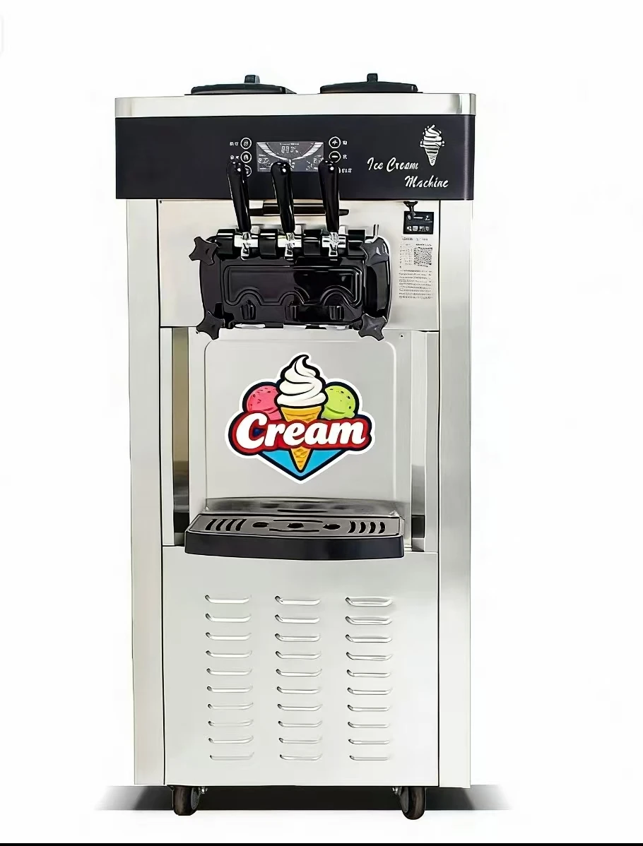 Commercial Soft Ice Cream Machine 3 Flavor 20-28L/H Stainless Steel Ice Cream Maker for Restaurant Cafe Snack Bar
Commercial Soft Ice Cream Machine 3 Flavor 20-28L/H Stainless Steel Ice Cream Maker for Restaurant Cafe Snack Bar