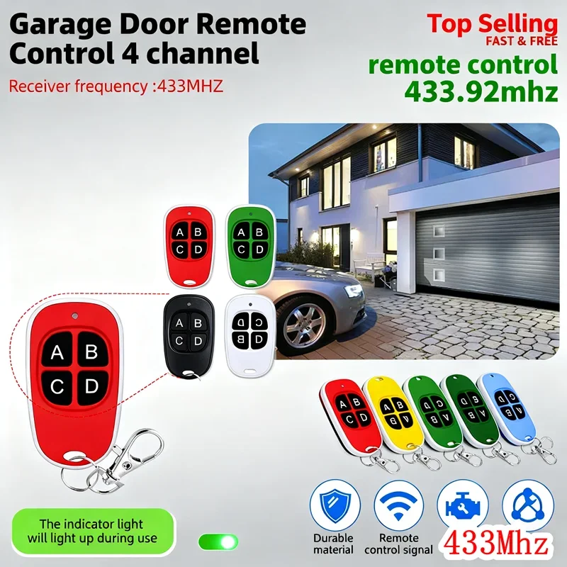 5PCS 433mhz Remote Control Duplicator Universal Remote key Copy Clone Replacement Garage Door Keychain RF 433Mhz Transmitter
5PCS 433mhz Remote Control Duplicator Universal Remote key Copy Clone Replacement Garage Door Keychain RF 433Mhz Transmitter