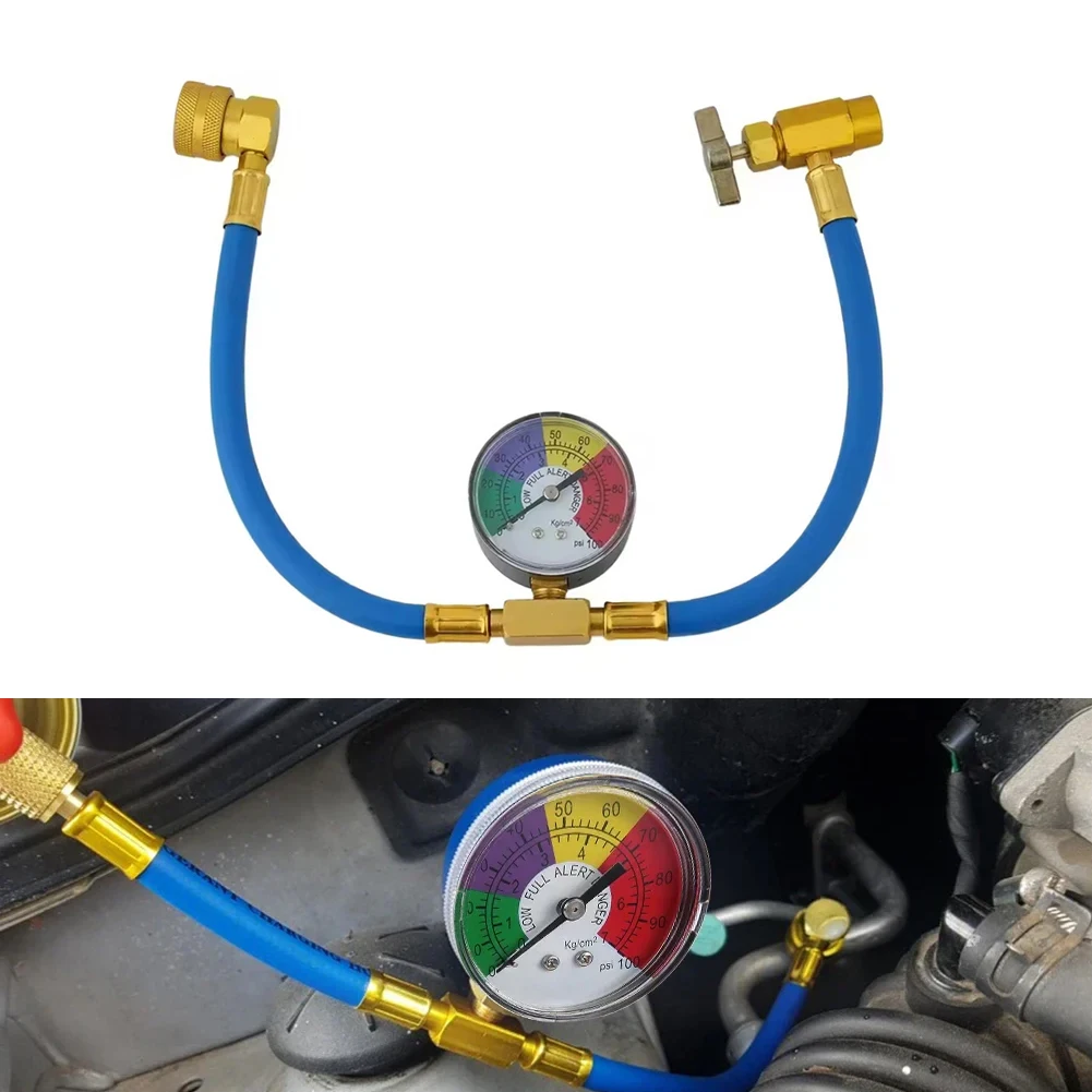 AC Charging Hose Gauge Kit For R134a / For R12 / For R22 1/4 SAE Can Tap Valve Automotive AC Maintenance Tool
AC Charging Hose Gauge Kit For R134a / For R12 / For R22 1/4 SAE Can Tap Valve Automotive AC Maintenance Tool