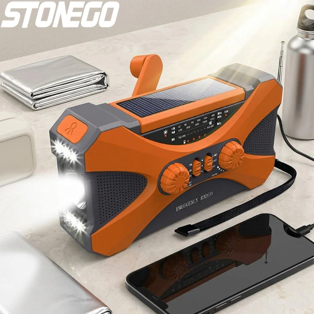 Solar Powered 10000mAh Crank AM FM Radio Weather Alert Dual Speaker LED Torch Phone Charger Emergency Device
Solar Powered 10000mAh Crank AM FM Radio Weather Alert Dual Speaker LED Torch Phone Charger Emergency Device
