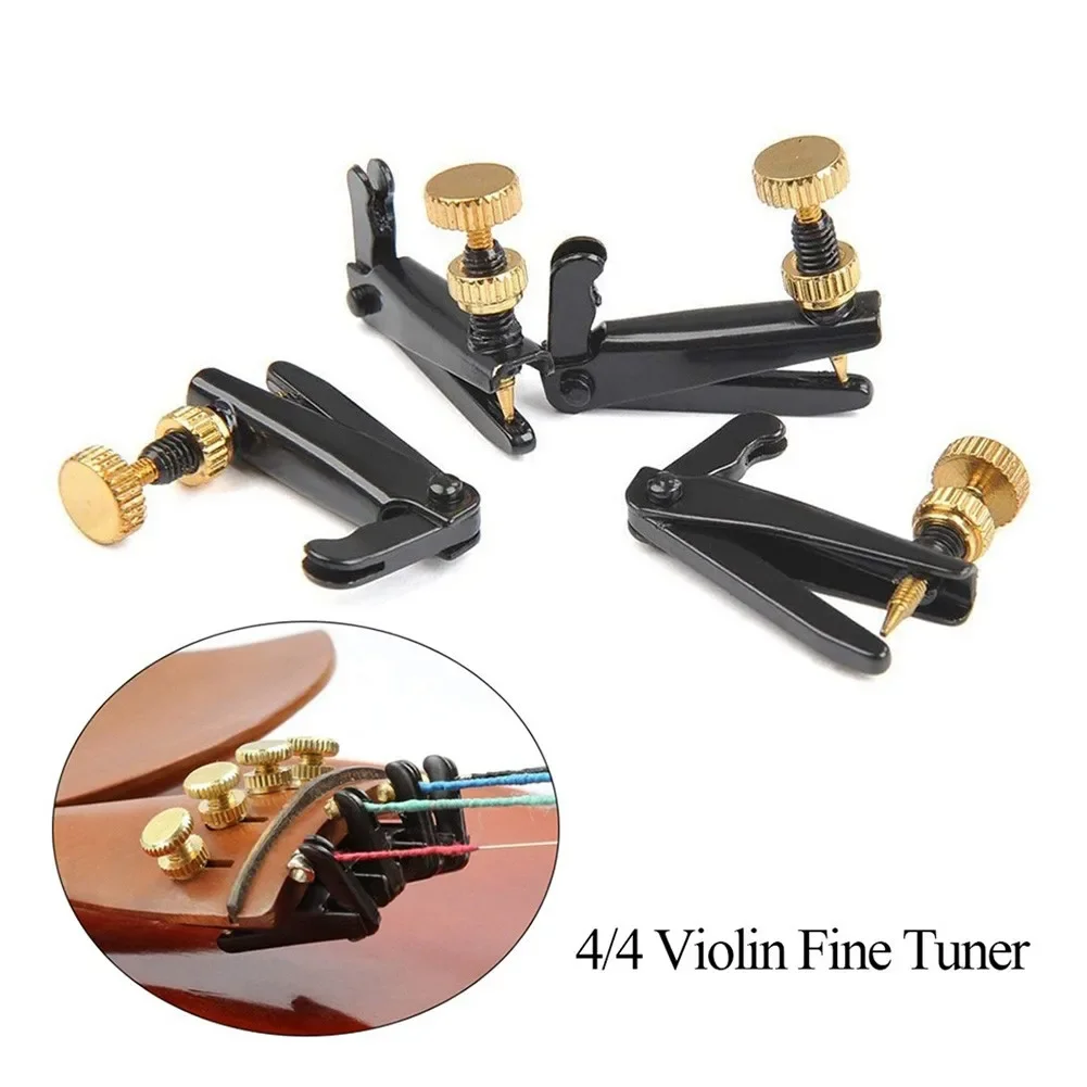 New 2021 Quality 4pcs Premium Metal Violin Fine Tune Adjusters (4 Pack) for Full Size Violins Silver/Black/Gold
New 2021 Quality 4pcs Premium Metal Violin Fine Tune Adjusters (4 Pack) for Full Size Violins Silver/Black/Gold