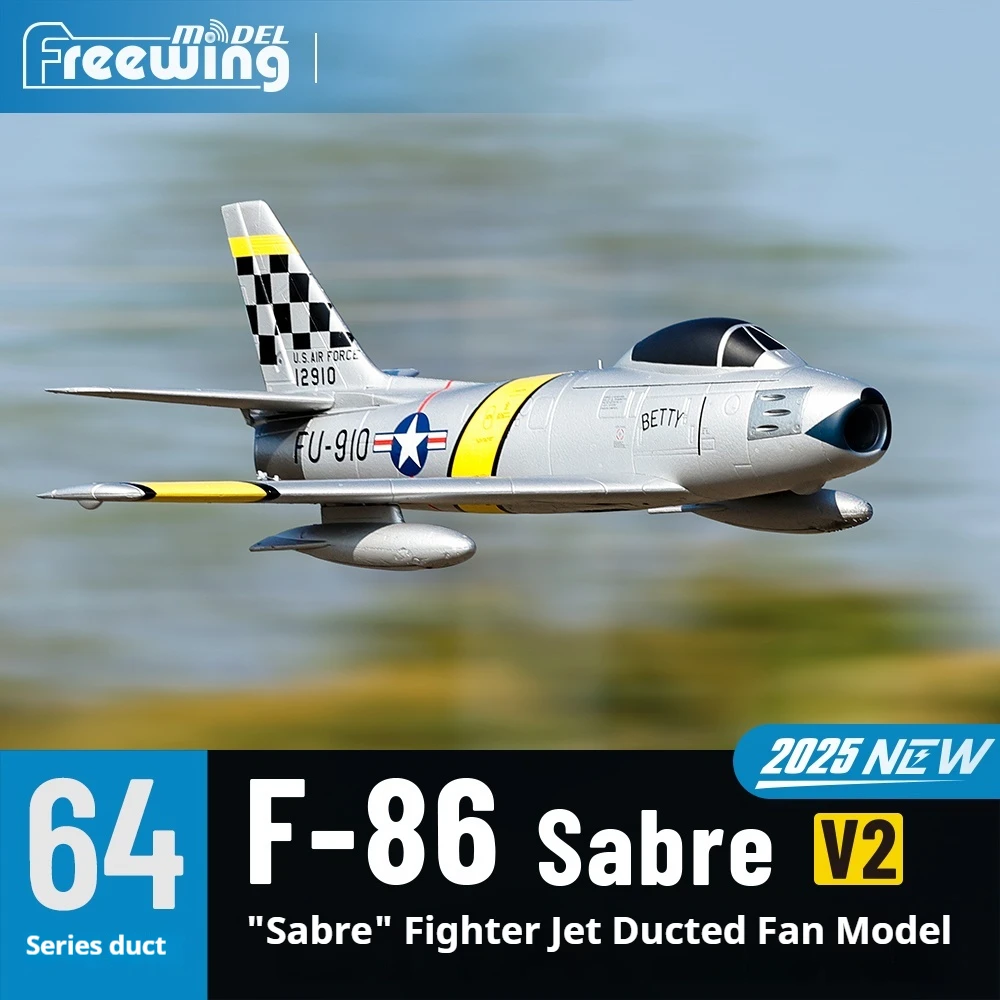 Freewing 64mm F-86 V2 Sabre 3-Channel Fighter Ducted Model Remote Control Toy Electric Airplane Drone Rc Airplanes Adult Toys
Freewing 64mm F-86 V2 Sabre 3-Channel Fighter Ducted Model Remote Control Toy Electric Airplane Drone Rc Airplanes Adult Toys