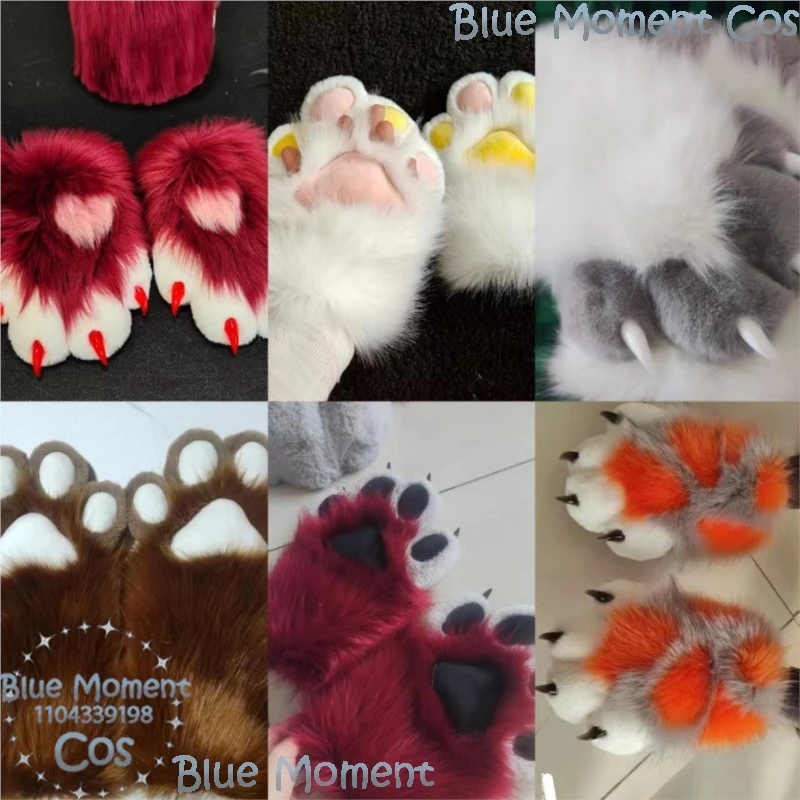 Kig Animal Squeak Sharp Nail Claws Fursuit Kigurumi Furry Cosplay Furred Colorful Kawaii Gloves Holloween Women Men Customized
Kig Animal Squeak Sharp Nail Claws Fursuit Kigurumi Furry Cosplay Furred Colorful Kawaii Gloves Holloween Women Men Customized
