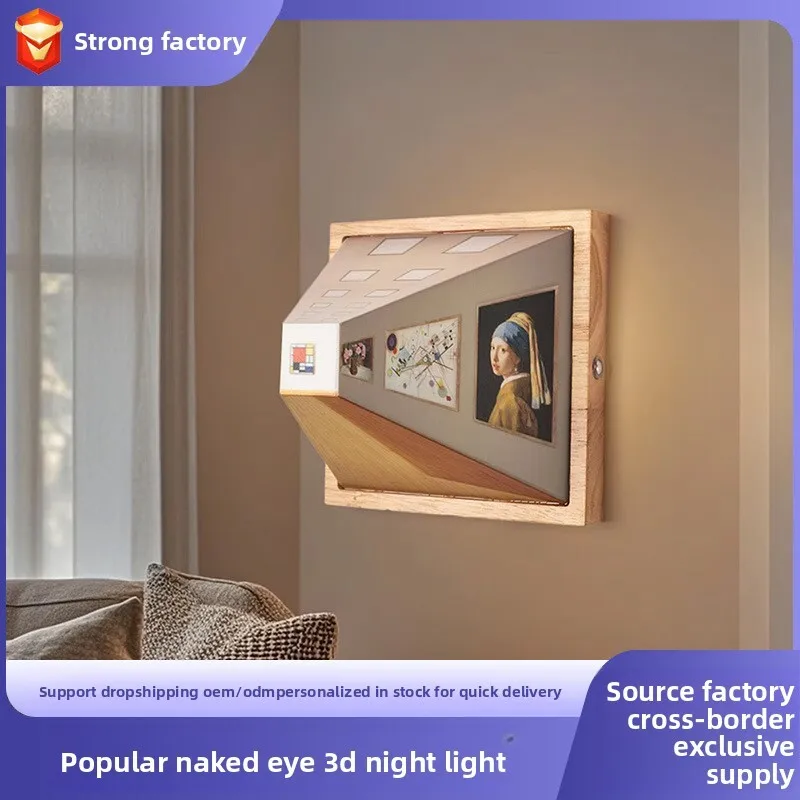 Chunyan 3D Naked Eye Visual Night Wall Wooden Living Room Bedroom No-Drill Light High-End Atmosphere Lamp
Chunyan 3D Naked Eye Visual Night Wall Wooden Living Room Bedroom No-Drill Light High-End Atmosphere Lamp