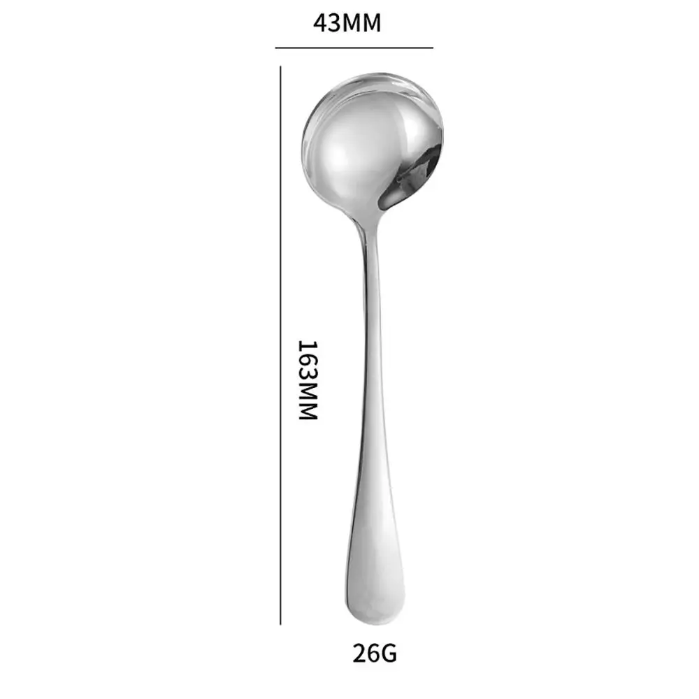 1Pcs Round Stainless Steel Soup Spoons 17cm Dishwasher Stirring Spoon Coffee Tableware Kitchen Tool for Dessert Coffee
1Pcs Round Stainless Steel Soup Spoons 17cm Dishwasher Stirring Spoon Coffee Tableware Kitchen Tool for Dessert Coffee