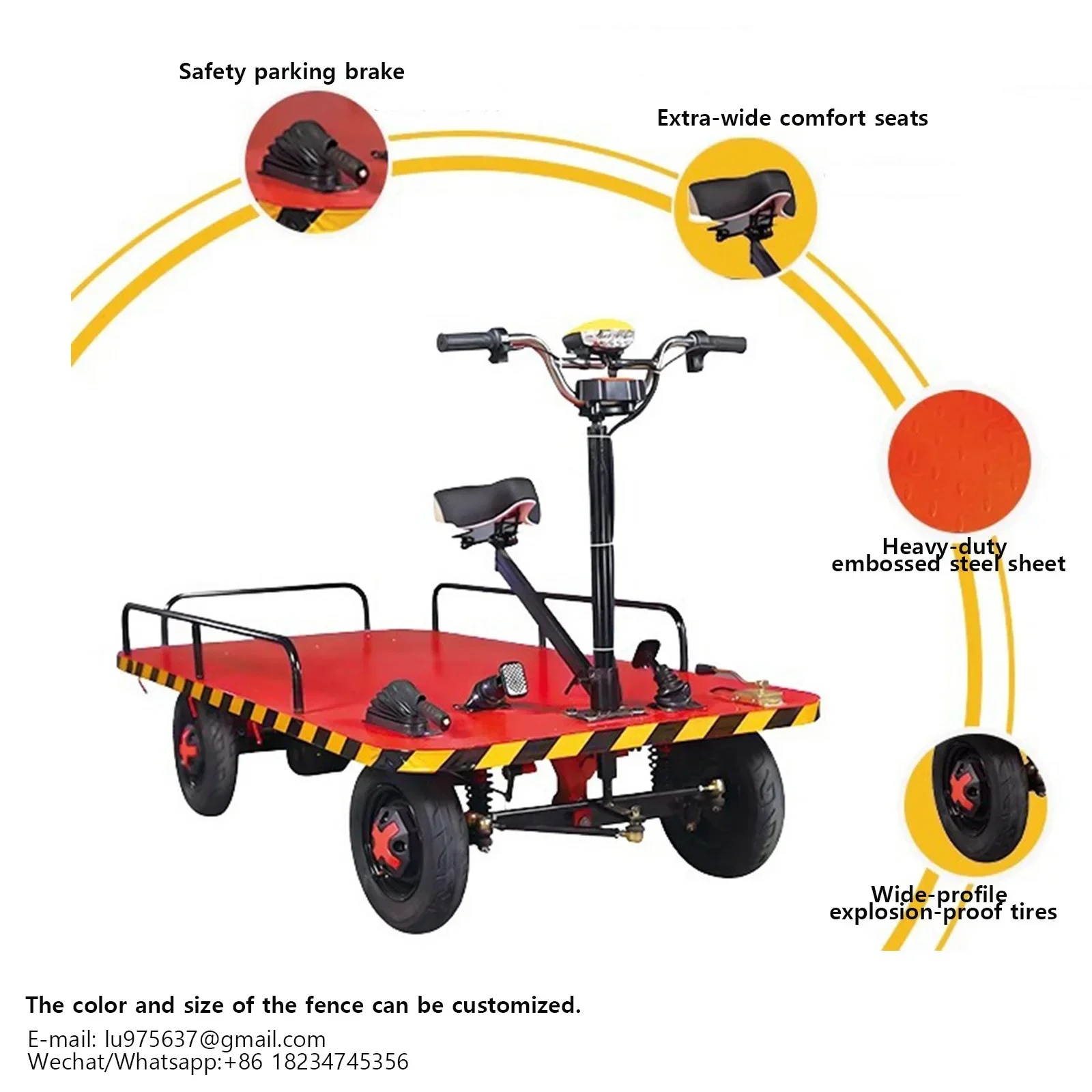 Reverse-Ride Electric Three- or Four-Wheel Flatbed Cart Warehouse/Factory Yard Heavy-Duty Hand Truck with Lifting Function
Reverse-Ride Electric Three- or Four-Wheel Flatbed Cart Warehouse/Factory Yard Heavy-Duty Hand Truck with Lifting Function