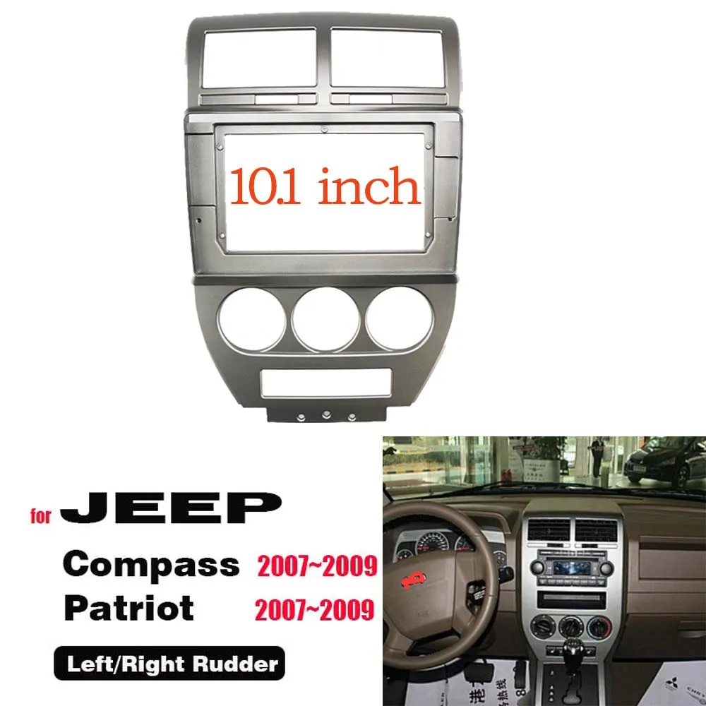 Автомобильный радиоприемник 2 Din 10,1 дюйма, пластиковая панель Fascia, рамка для JEEP Compass Patriot 2007-2009, установка GPS Mp5, комплект для крепления приборной панели
Автомобильный радиоприемник 2 Din 10,1 дюйма, пластиковая панель Fascia, рамка для JEEP Compass Patriot 2007-2009, установка GPS Mp5, комплект для крепления приборной панели