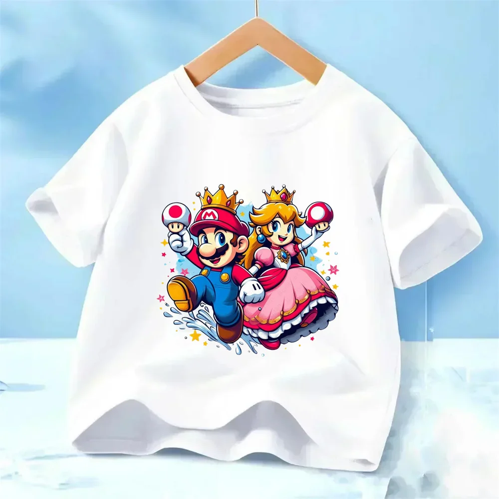 Men's 100% Cotton Summer Mario Creative Cartoon Print Casual Slim Round Neck Short Sleeve T-shirt Children's Family Top
Men's 100% Cotton Summer Mario Creative Cartoon Print Casual Slim Round Neck Short Sleeve T-shirt Children's Family Top