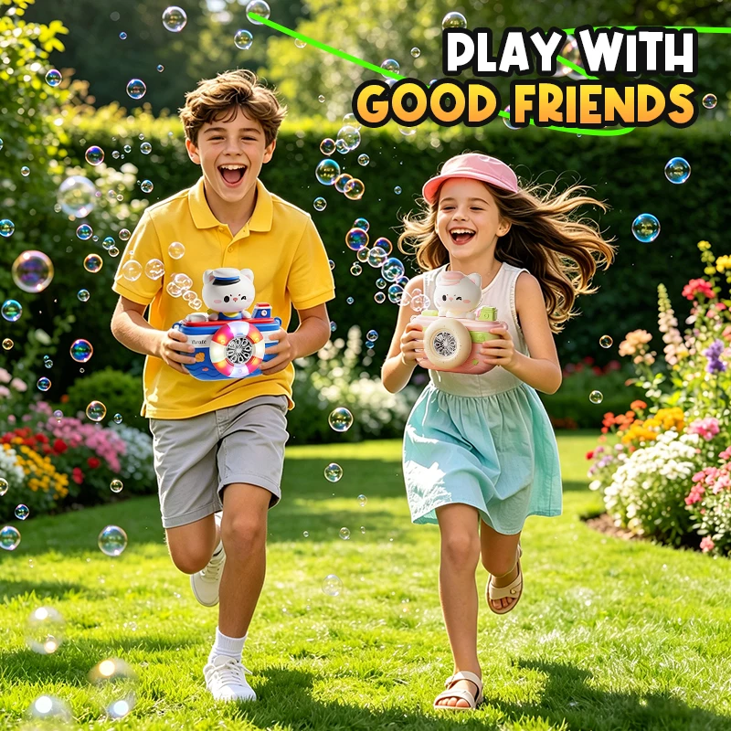 Cartoon Electric Bubble Machine Camera Full Automatic Blowing Toys with Light Sopa Blowers Kids Gift Outdoor Party Wedding Game
Cartoon Electric Bubble Machine Camera Full Automatic Blowing Toys with Light Sopa Blowers Kids Gift Outdoor Party Wedding Game