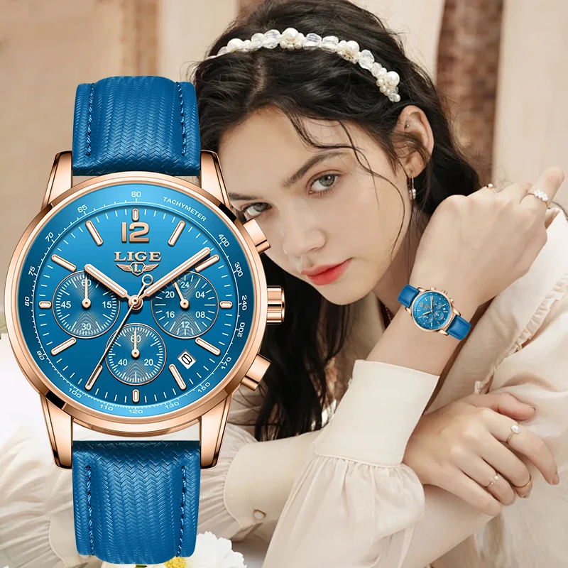 LIGE Retro Elegant Quartz Woman Watch Classic Fashion Simple Dial Casual Sports Date Leather Waterproof Luminous Women's Watches
LIGE Retro Elegant Quartz Woman Watch Classic Fashion Simple Dial Casual Sports Date Leather Waterproof Luminous Women's Watches
