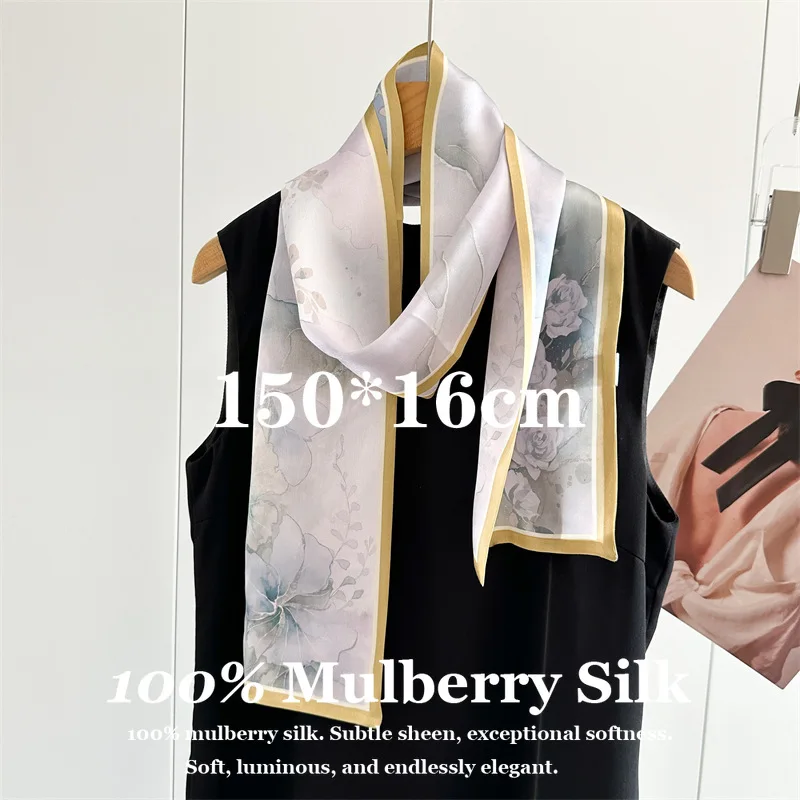 100% Mulberry Neckerchief Silk Bag Handle Ribbon Double Sided Printed 150*16cm for Neck Wear Luxury Gift Her Lightweight Elegant
100% Mulberry Neckerchief Silk Bag Handle Ribbon Double Sided Printed 150*16cm for Neck Wear Luxury Gift Her Lightweight Elegant