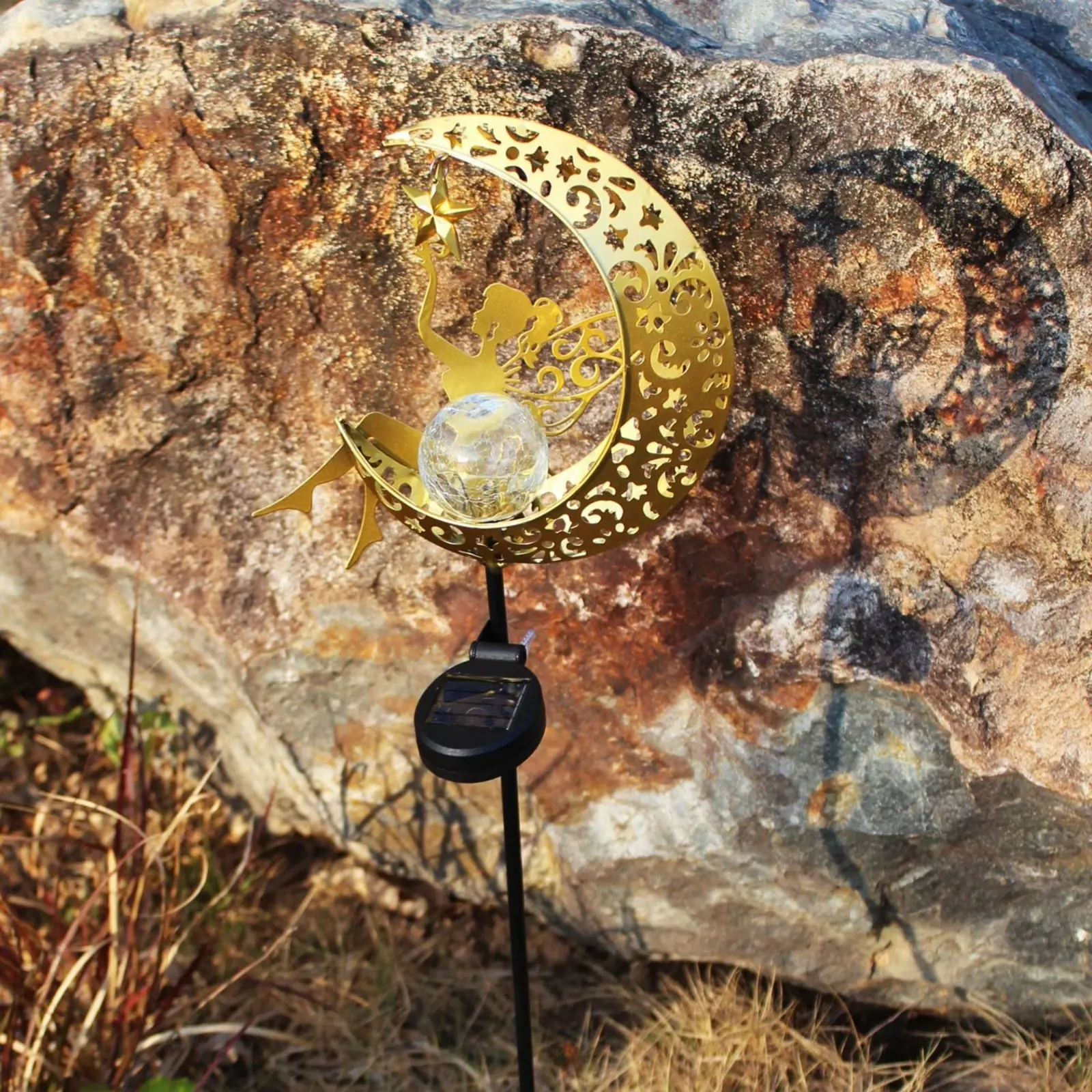 Crackle Glass Solar Light Decorative Fairy Moon Yard Light Solar Moon Lamp Automatic on/switch off Outdoor Decoration Weather
Crackle Glass Solar Light Decorative Fairy Moon Yard Light Solar Moon Lamp Automatic on/switch off Outdoor Decoration Weather