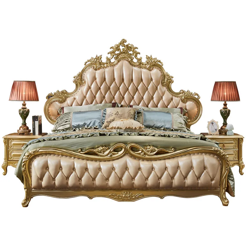 -ab European Style Bed Frame Master Bedroom Leather Solid Wood Bed Frame King Queen Size Wedding Bed for Home Hotel Furniture
-ab European Style Bed Frame Master Bedroom Leather Solid Wood Bed Frame King Queen Size Wedding Bed for Home Hotel Furniture