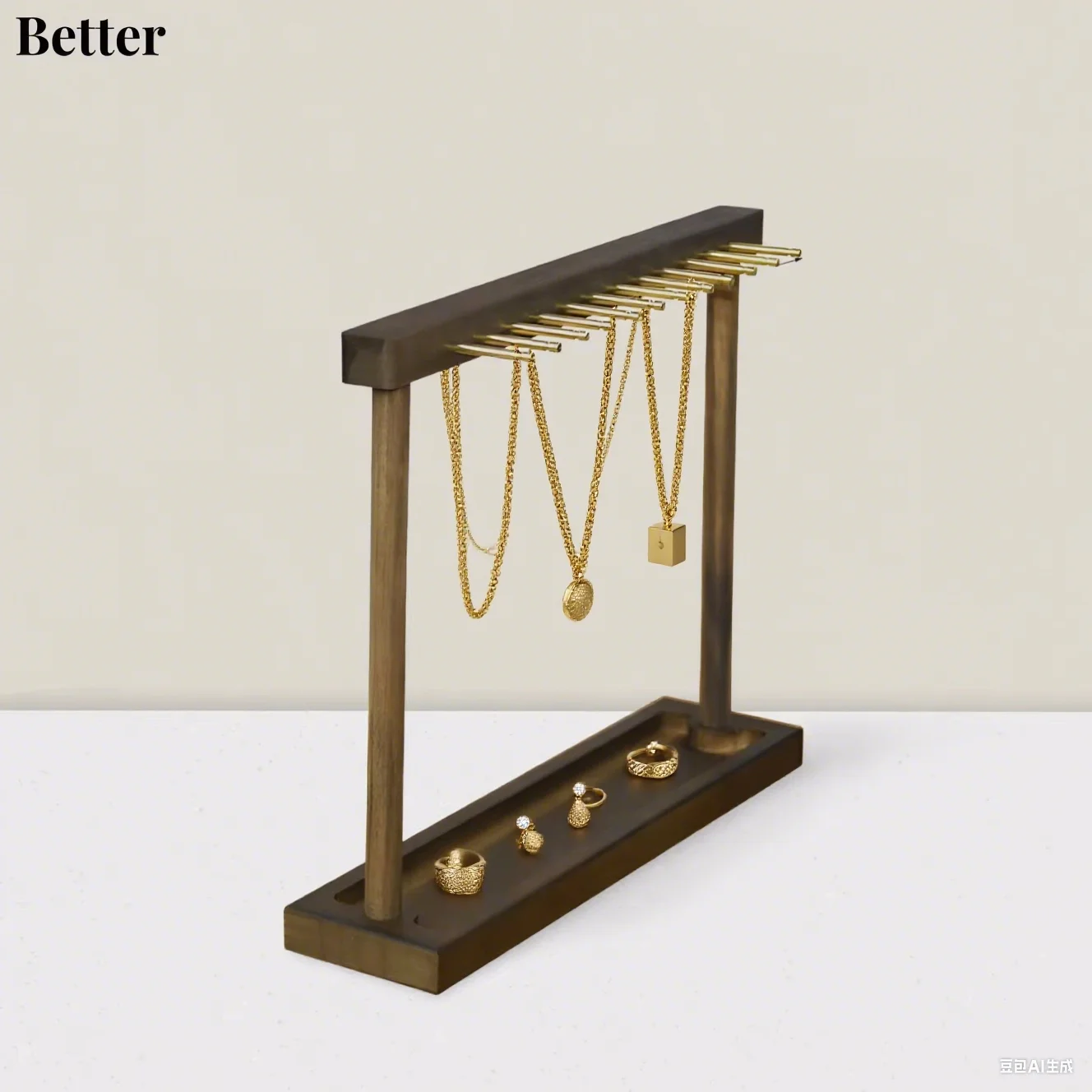 Natural Wooden Wall Jewelry Hanger Organizer - Display Stand Holder for Necklace, Earring, Ring, Home Storage
Natural Wooden Wall Jewelry Hanger Organizer - Display Stand Holder for Necklace, Earring, Ring, Home Storage