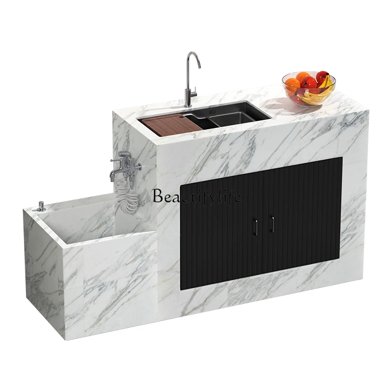 Outdoor courtyard rock slab washing table Outdoor customizable console Mop pool Integrated basin Locker
Outdoor courtyard rock slab washing table Outdoor customizable console Mop pool Integrated basin Locker
