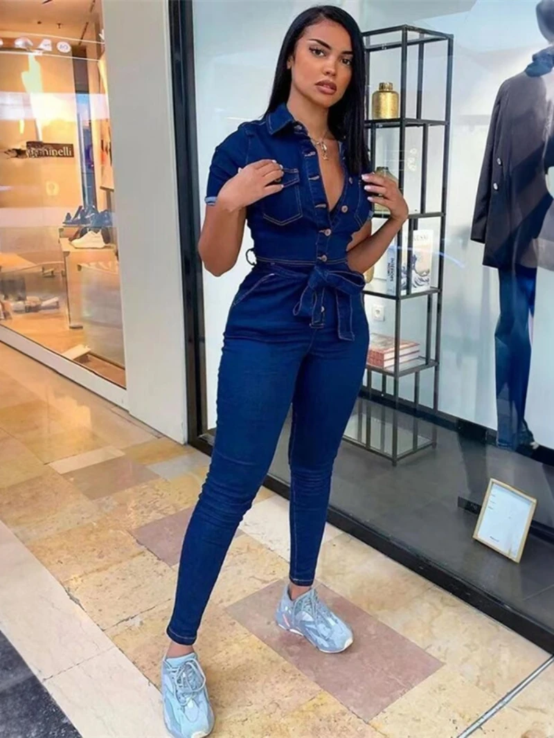 Streetwear Jean Jumpsuits for Women Summer Y2K Clothing Button Up Bodycon Denim Rompers Playsuits One Piece Set Overalls Outfits
Streetwear Jean Jumpsuits for Women Summer Y2K Clothing Button Up Bodycon Denim Rompers Playsuits One Piece Set Overalls Outfits