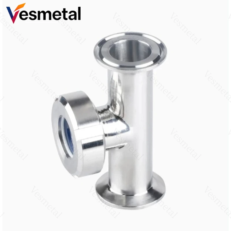304 Stainless Steel Sanitary Tri Clamp Sight Glass Tee Union Sight Glass Tee OD25/32/38/45/51/57/63mm 1.5 Sanitary Pipe Fitting
304 Stainless Steel Sanitary Tri Clamp Sight Glass Tee Union Sight Glass Tee OD25/32/38/45/51/57/63mm 1.5 Sanitary Pipe Fitting