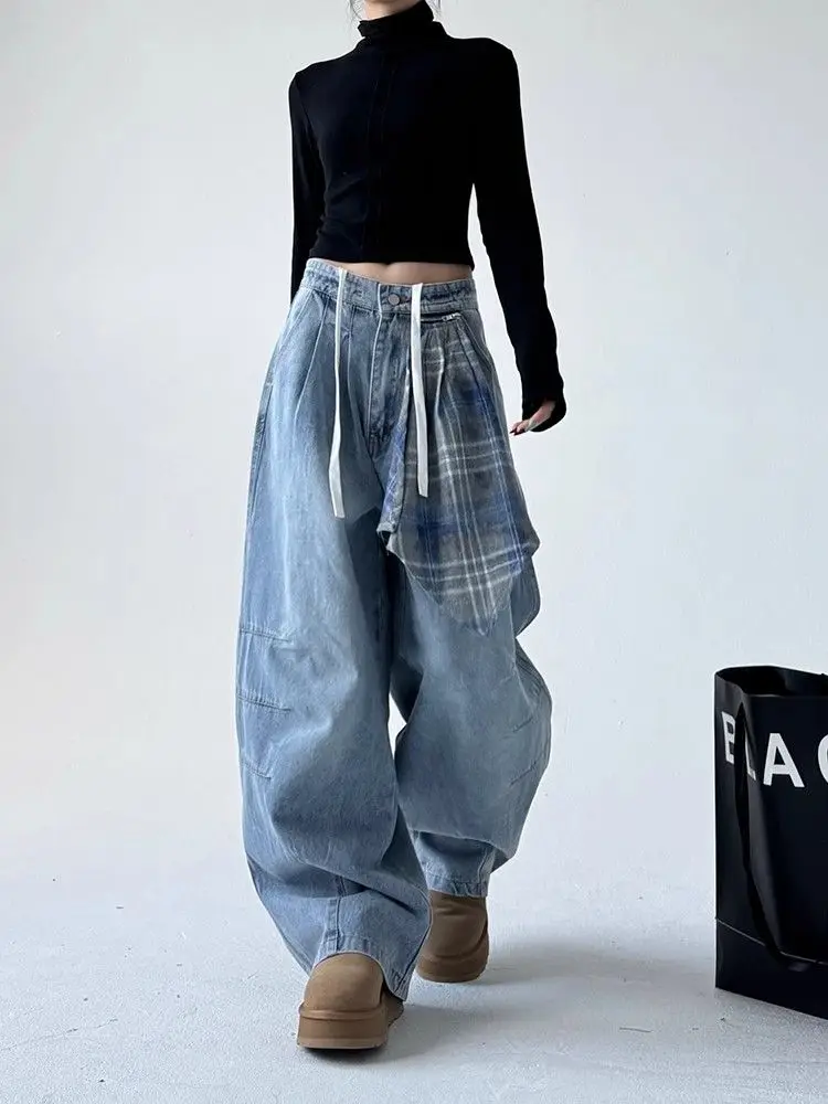 American Retro Street Dance Square Scarf Women's Jeans Pants for Woman 2000s Clothes Y2k Clothing Korean Fashion Streetwear Pant
American Retro Street Dance Square Scarf Women's Jeans Pants for Woman 2000s Clothes Y2k Clothing Korean Fashion Streetwear Pant