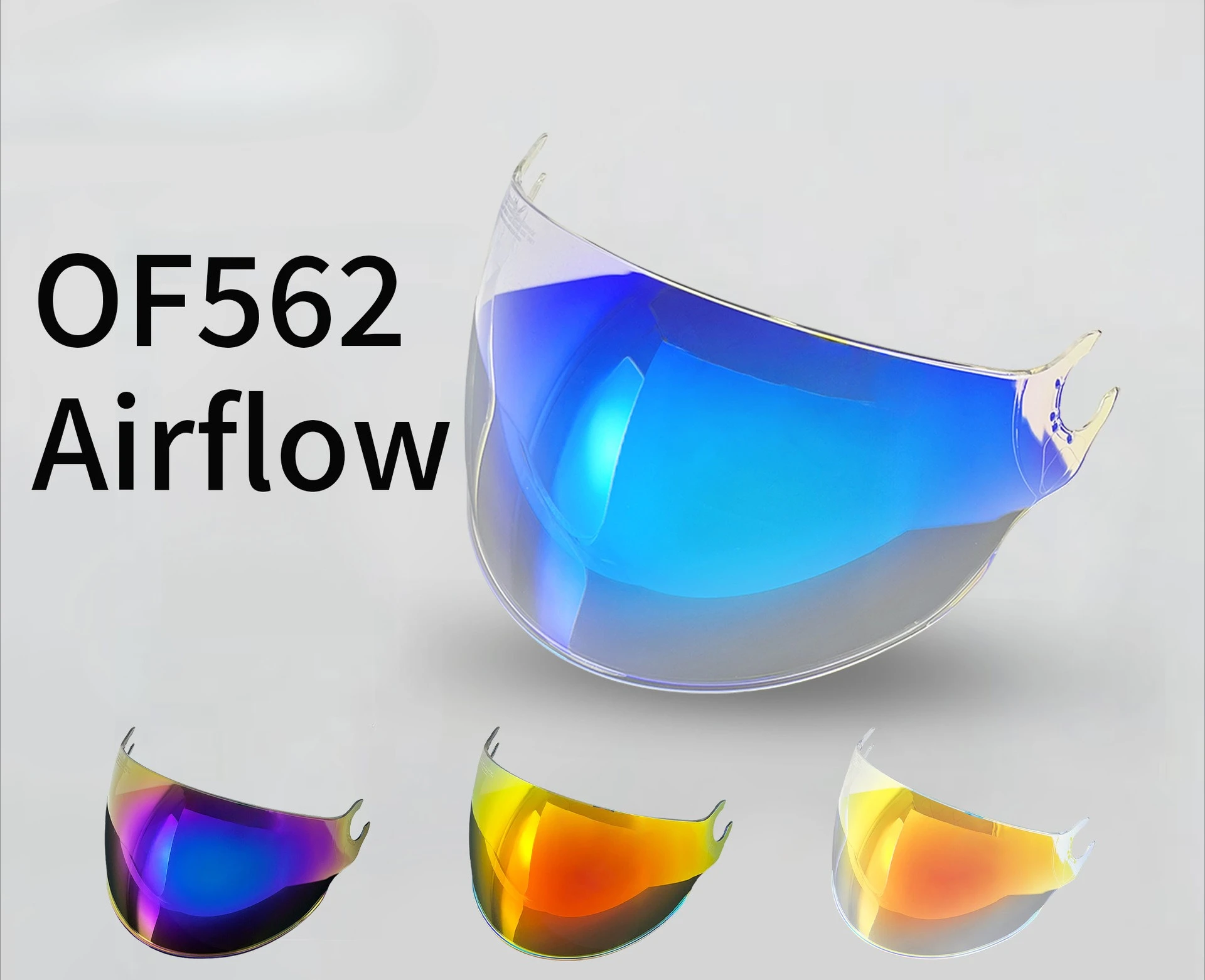 The OF562 Motorcycle Helmet Lens Is Compatible with The OF562 and Airflow Multi-color UV Protection Helmet Glass Base
The OF562 Motorcycle Helmet Lens Is Compatible with The OF562 and Airflow Multi-color UV Protection Helmet Glass Base