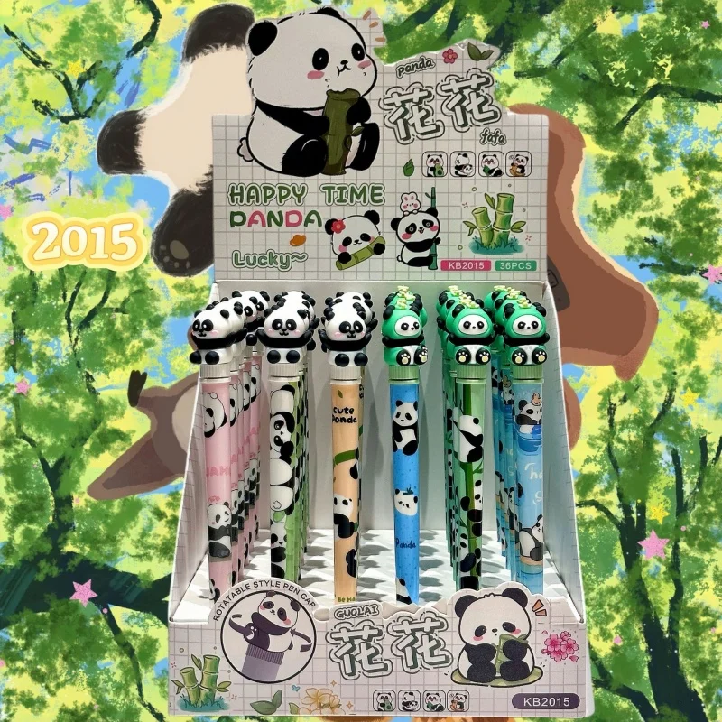 36pcs/lot Creative Panda Rotatable Gel Pen Cute 0.5mm Black Ink Signature Pens Promotional Gift School Supplies
36pcs/lot Creative Panda Rotatable Gel Pen Cute 0.5mm Black Ink Signature Pens Promotional Gift School Supplies