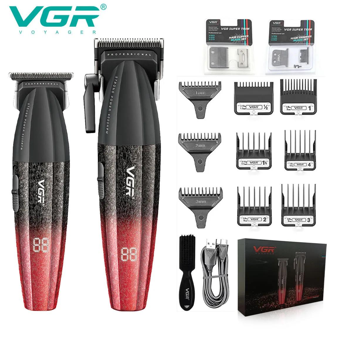 VGR Hair Clippers Professional Hair Cutting Machine Electric Hair Trimmer Cordless Trimmer Barber 9000 RPM Clipper for Men V-640
VGR Hair Clippers Professional Hair Cutting Machine Electric Hair Trimmer Cordless Trimmer Barber 9000 RPM Clipper for Men V-640